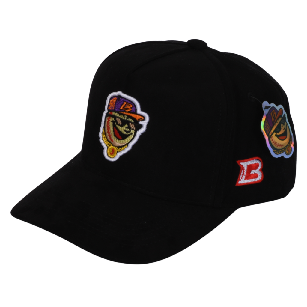 Gorra de gamuza DB3 Status Breaker – Label Suede vista frontal, edición especial premium en color tierra con etiqueta dorada