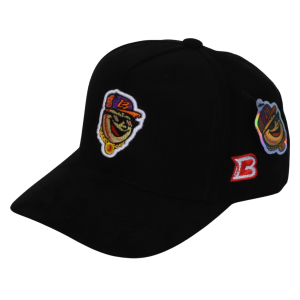 Gorra de gamuza DB3 Status Breaker – Label Suede vista frontal, edición especial premium en color tierra con etiqueta dorada